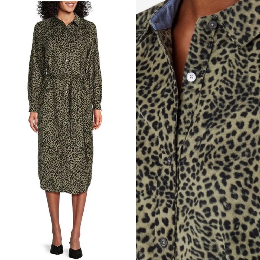 NWT Tommy Bahama Lovely Leo Long Sleeve Shirtdress Sz L